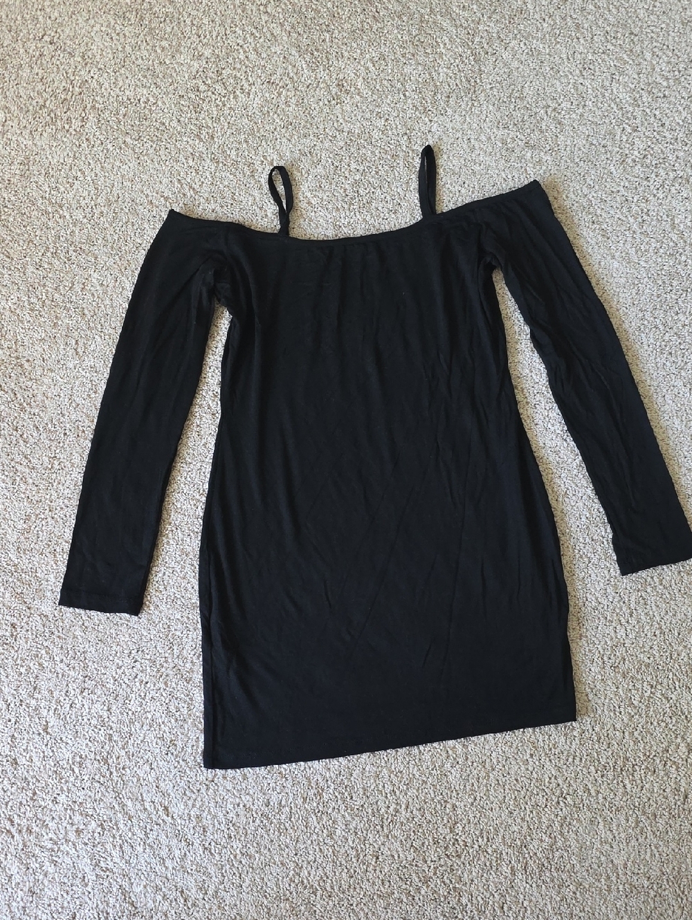 Long Sleeve Of The Shoulder Mini Dress